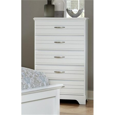 Carolina Furniture Carolina Furniture Works 514500 Chest - 5 Drawer - White 514500